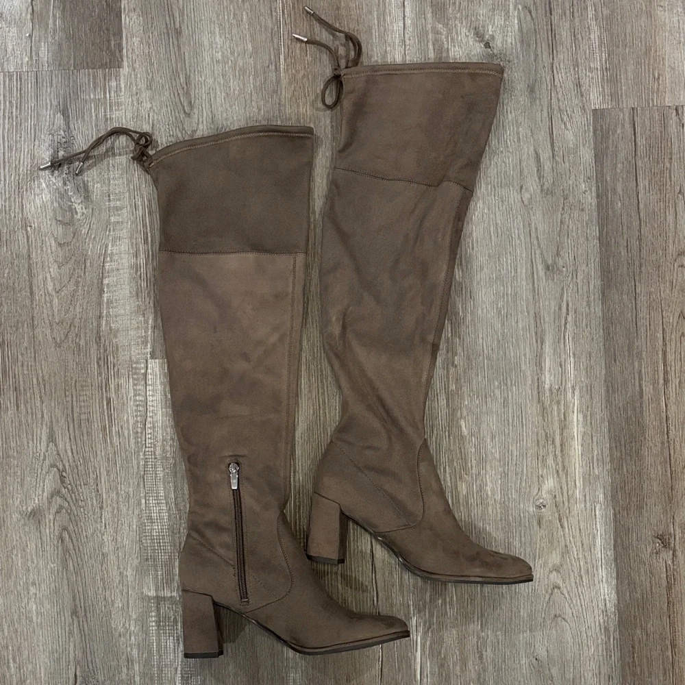 Marc Fisher Taupe Over-the-Knee Boots